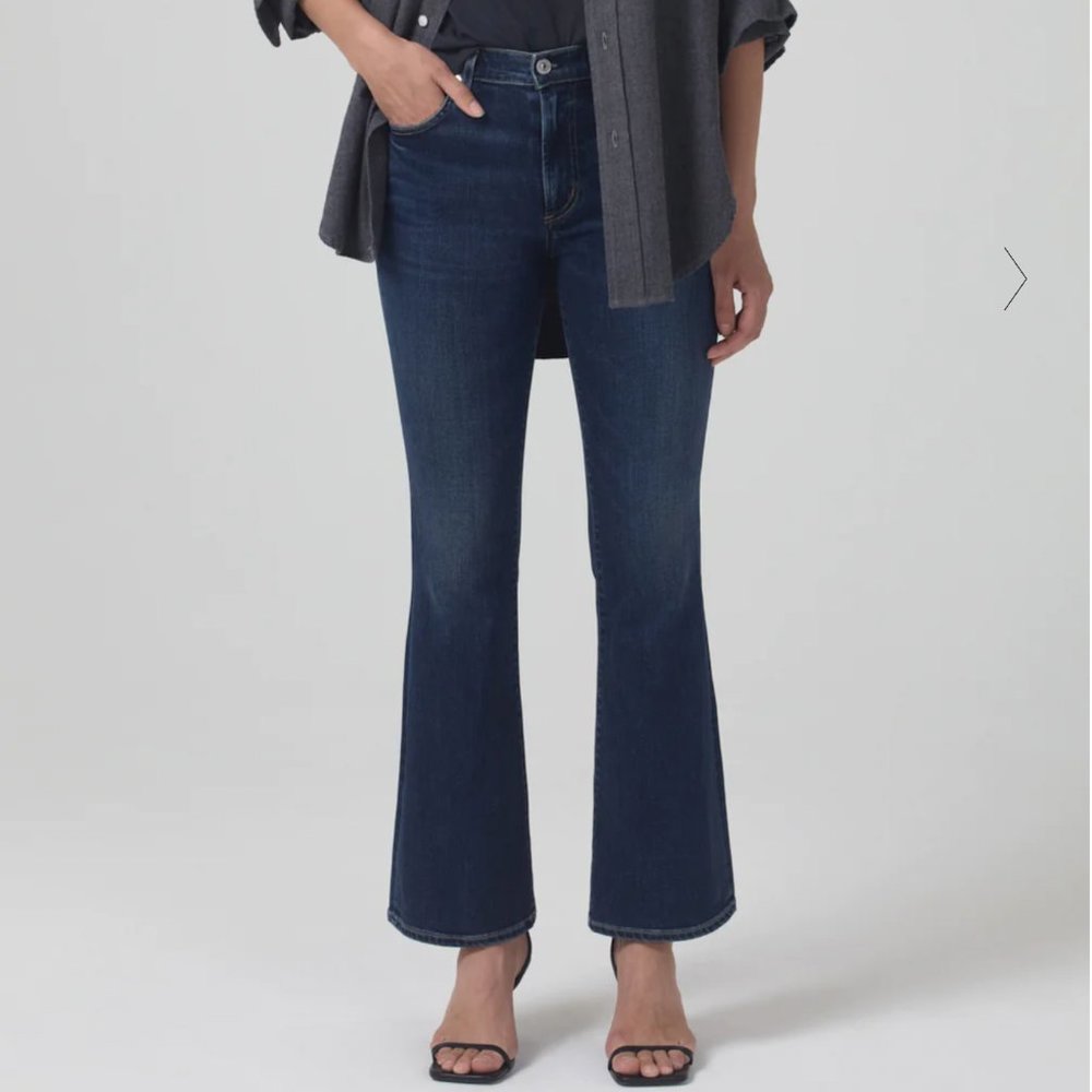 Citizens Of Humanity Blue Emmanuelle Boot Cut Jeans in Courtland